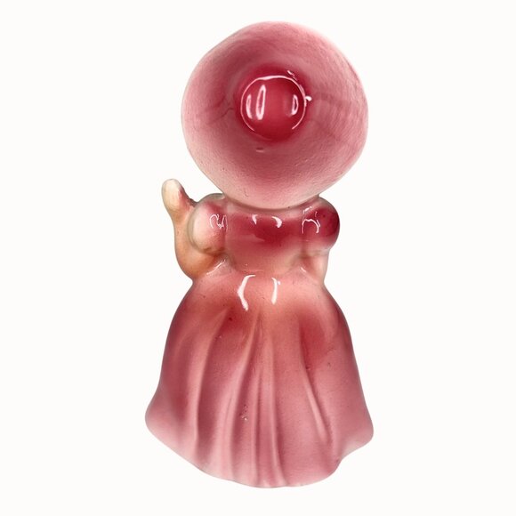 VINTAGE BRINN'S PITTSBURGH NUMBERED T-1358 FIGURINE GIRL IN PINK DRESS - Picture 3 of 5